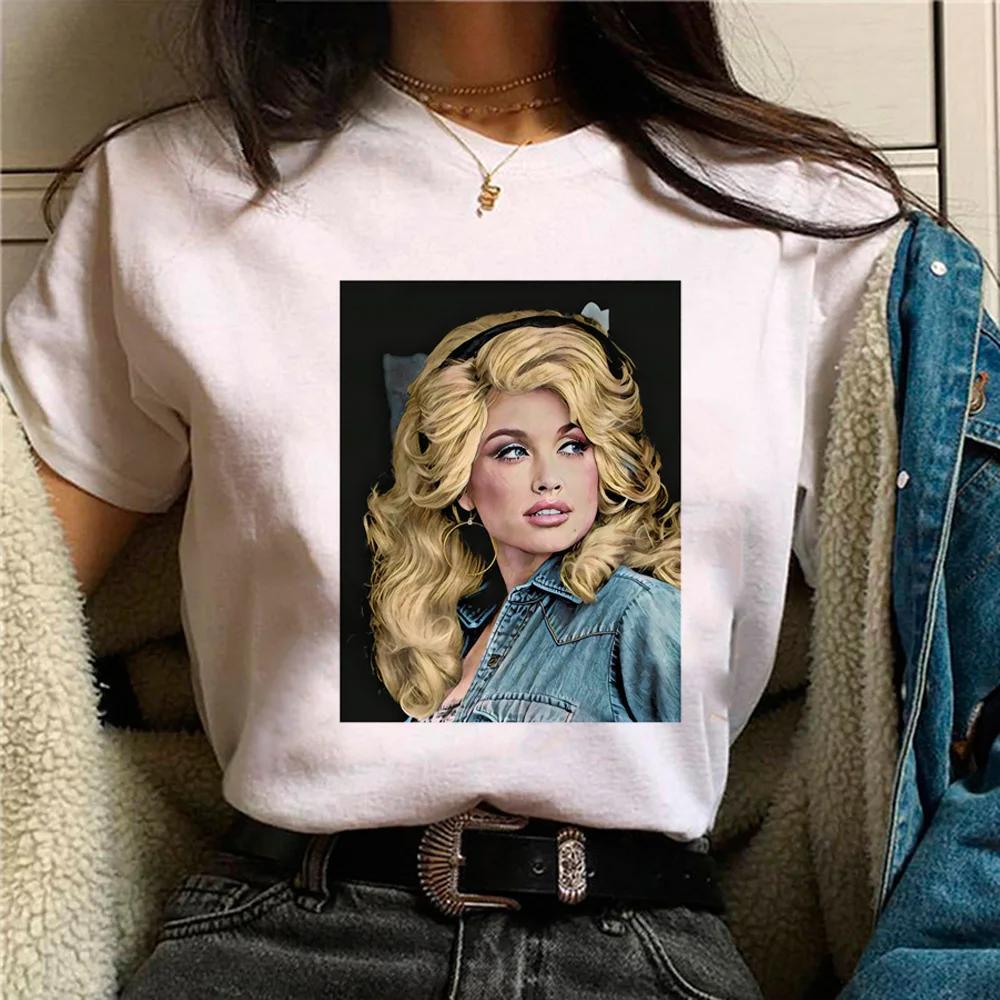What Would Dolly Do T Shirt WWDD Country Music Legend Women's Crew Neck Short Sleeve Top Dolly Parton T-shirts Harajuku TOP