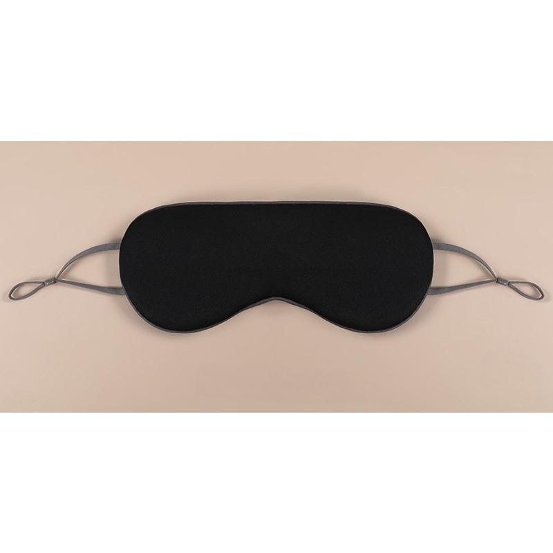 Double sided warm and cool sleep eye mask, light blocking and breathable ice silk eye mask, adjustable size eye mask чёрный