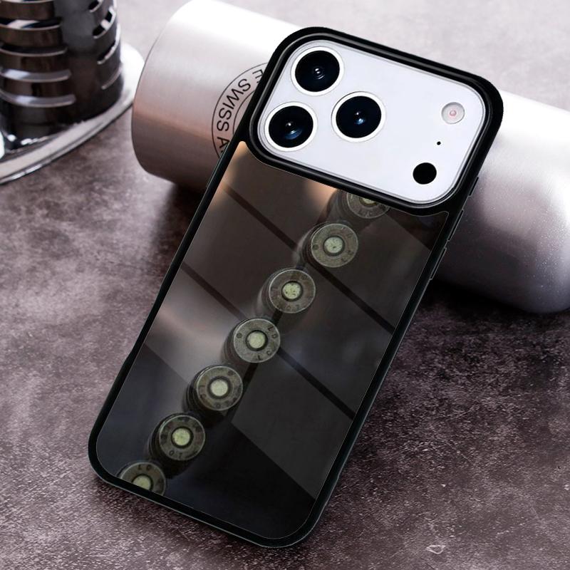 Military Gun Bullets Collage Phone Case for iPhone 17 16 15 Pro Max Air 14 13 12 11 Plus Shockproof Capa Cover