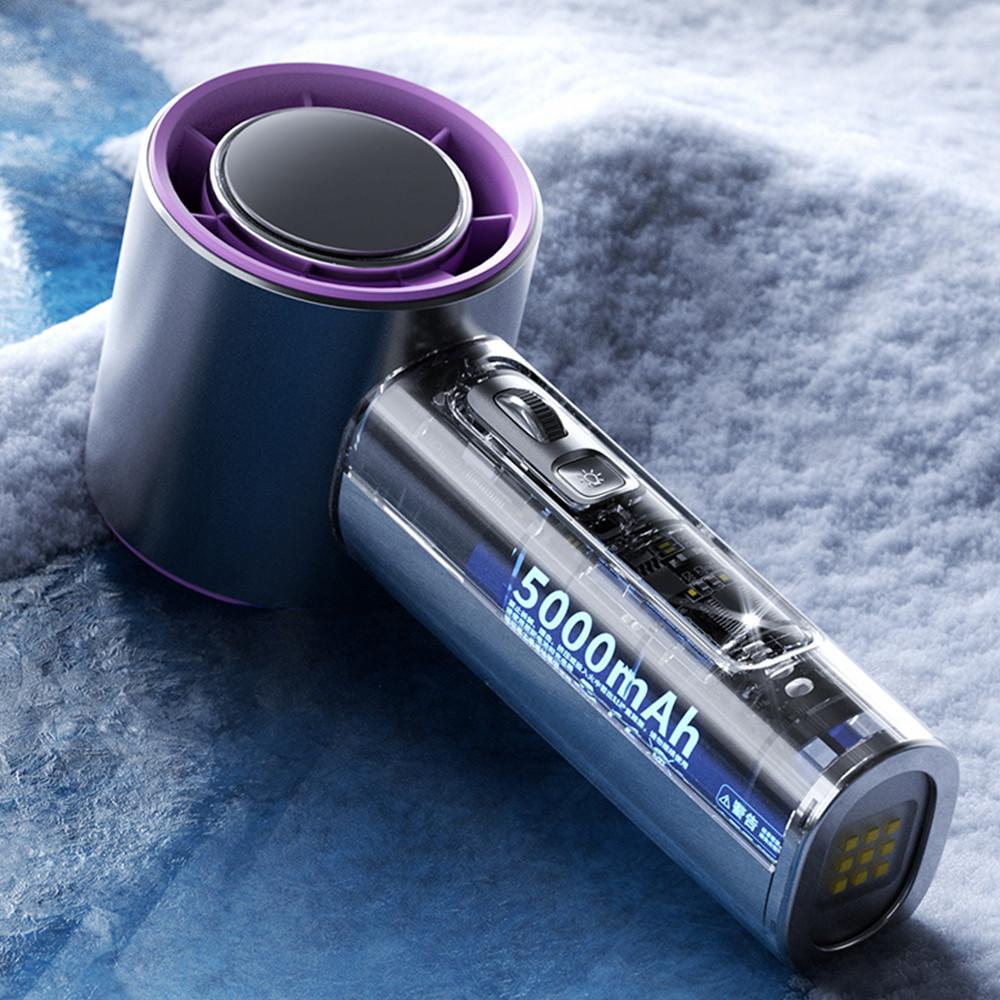 100 Speed High-speed Handheld Electric Fan with Flashlight USB Mini Portable Charging Small Fan Desktop Small Electric Fan