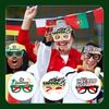 European Cup Party Glasses Football Glasses Frame Football Eyeglasses for Teen Adult Party Decoration and Sports Event