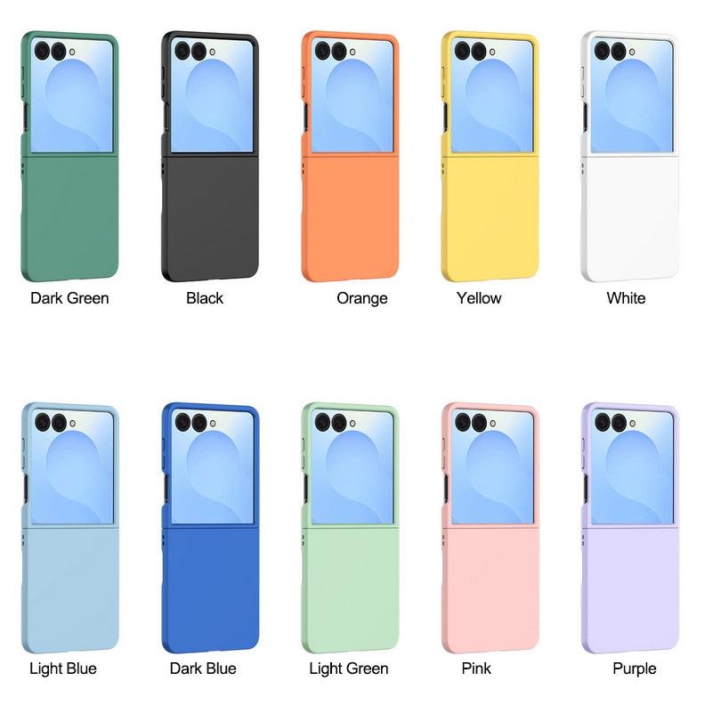 Fashion Pure Candy Color Skin-friendly Ultra Slim Hard PC Case For Samsung Z Flip 8 7 FE 6 5 4 Flip 8 Shockproof Protector Cover