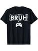 Gamer Bruh Video Game Funny Gaming Teen Unisex Boys Youth TShirt Christmas Gifts For Teens Boys Unisex Family YYQ 180g