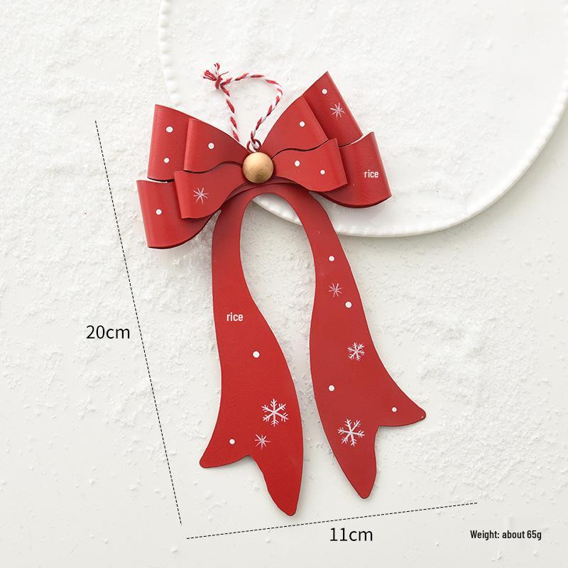 New Iron Art Snowflake Bow Christmas Tree Pendant Decoration