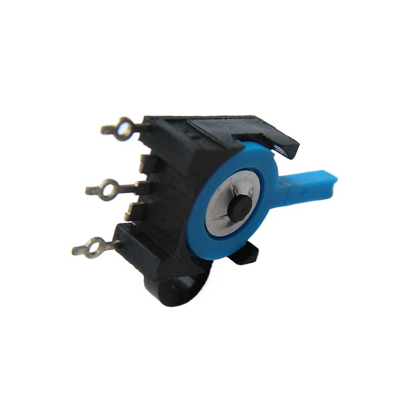 10Pcs Soldered Detection Switch Kfc-V-213 Three Pin Patch Single Ear Blue Handle Reset Left And Right Shaking Switch