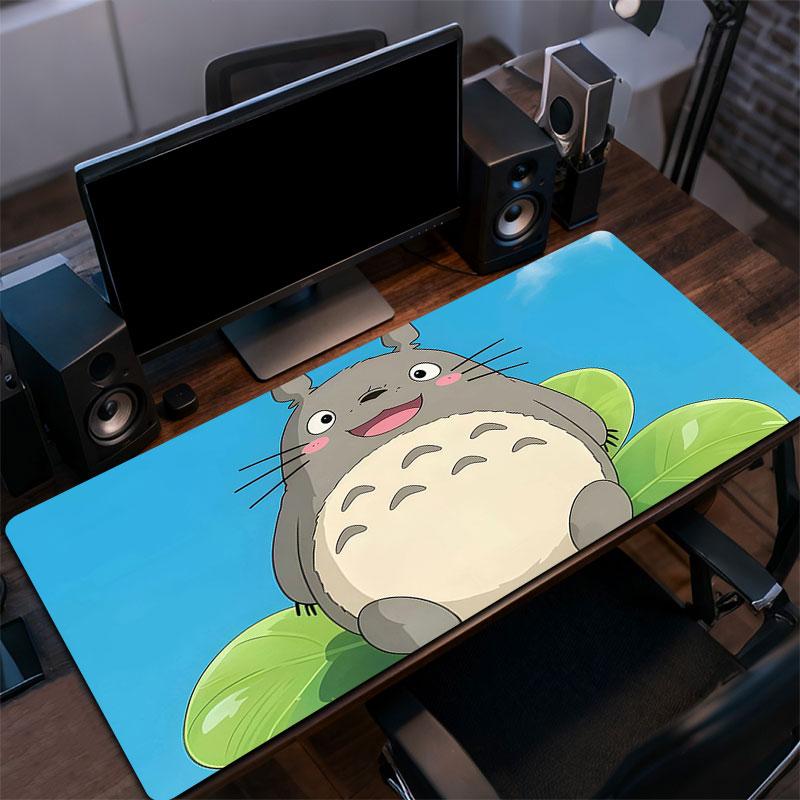 Totoro Mouse Pad, Large Gaming Desk Mat, Non-slip XXL Mousepad for Laptop & Tablet, Mini PC Playmat with Stitched Edges