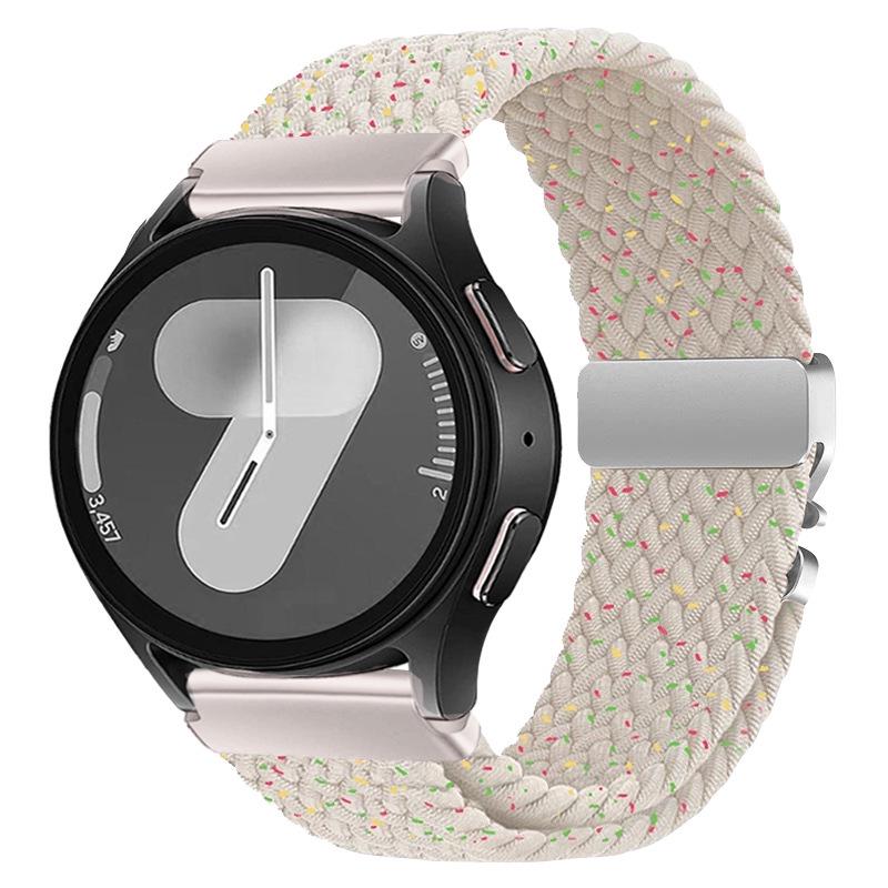Cinturino in Nylon Intrecciato Compatibile per Huawei GT5 e Samsung Watch4567 con Fibbia ad Ombrello
