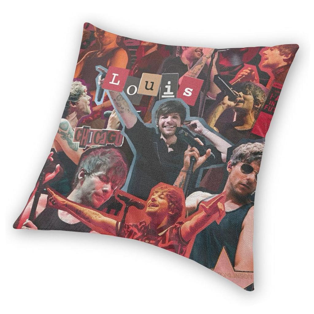 Louis Tomlinsons Singer Pillowcase Printing Polyester Cushion Cover Decor Pillow Case Cover Chair Square 45*45Cm