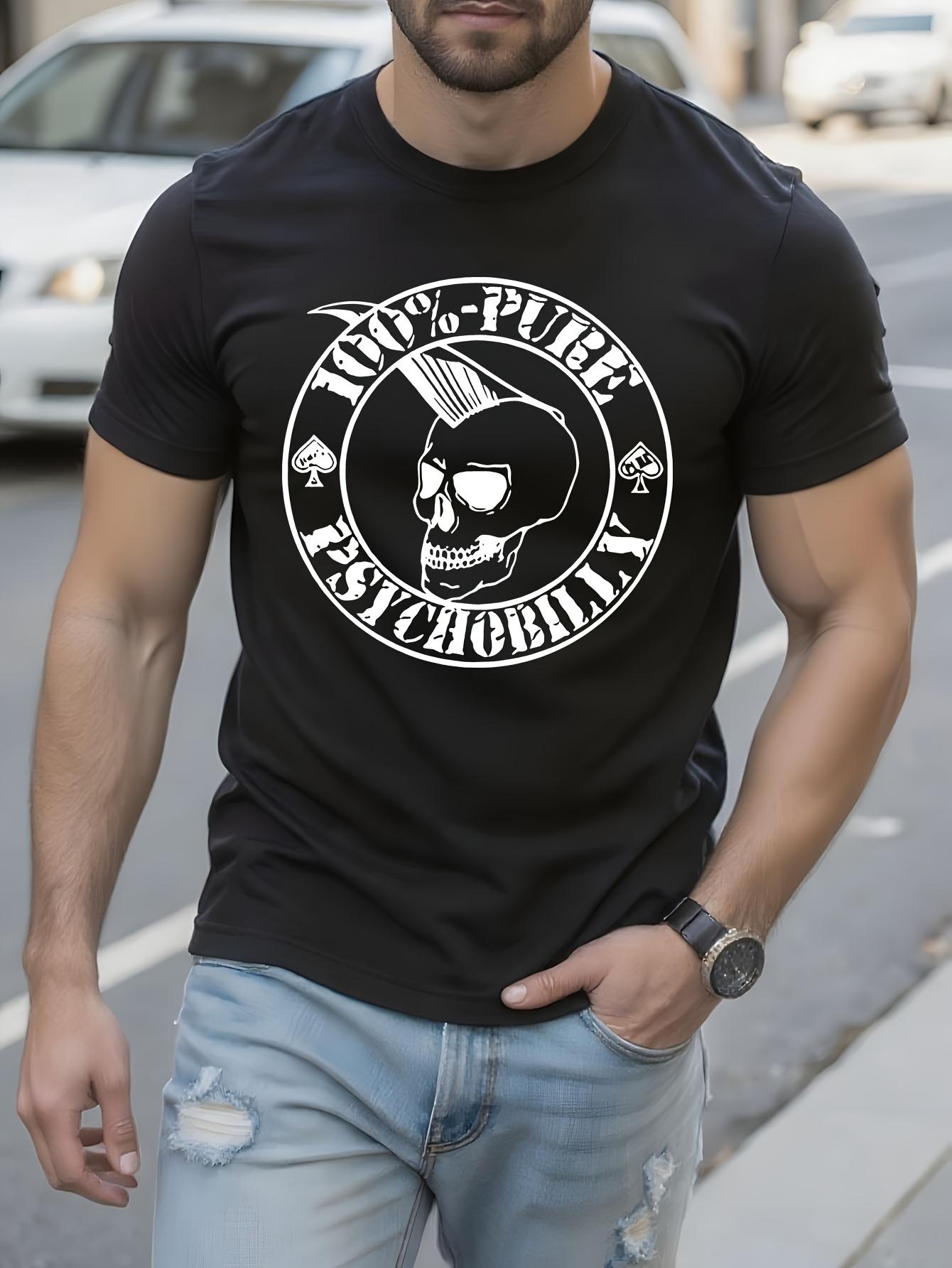 Psychobilly Horror Punk Rock Graphic Tshirt Edgy Skull S