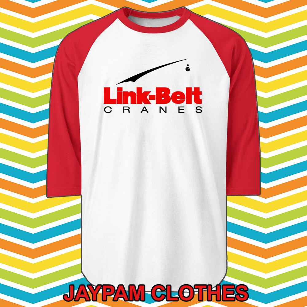 Link Belt Cranes Men s Raglan Red Size S 2XL XXXXL