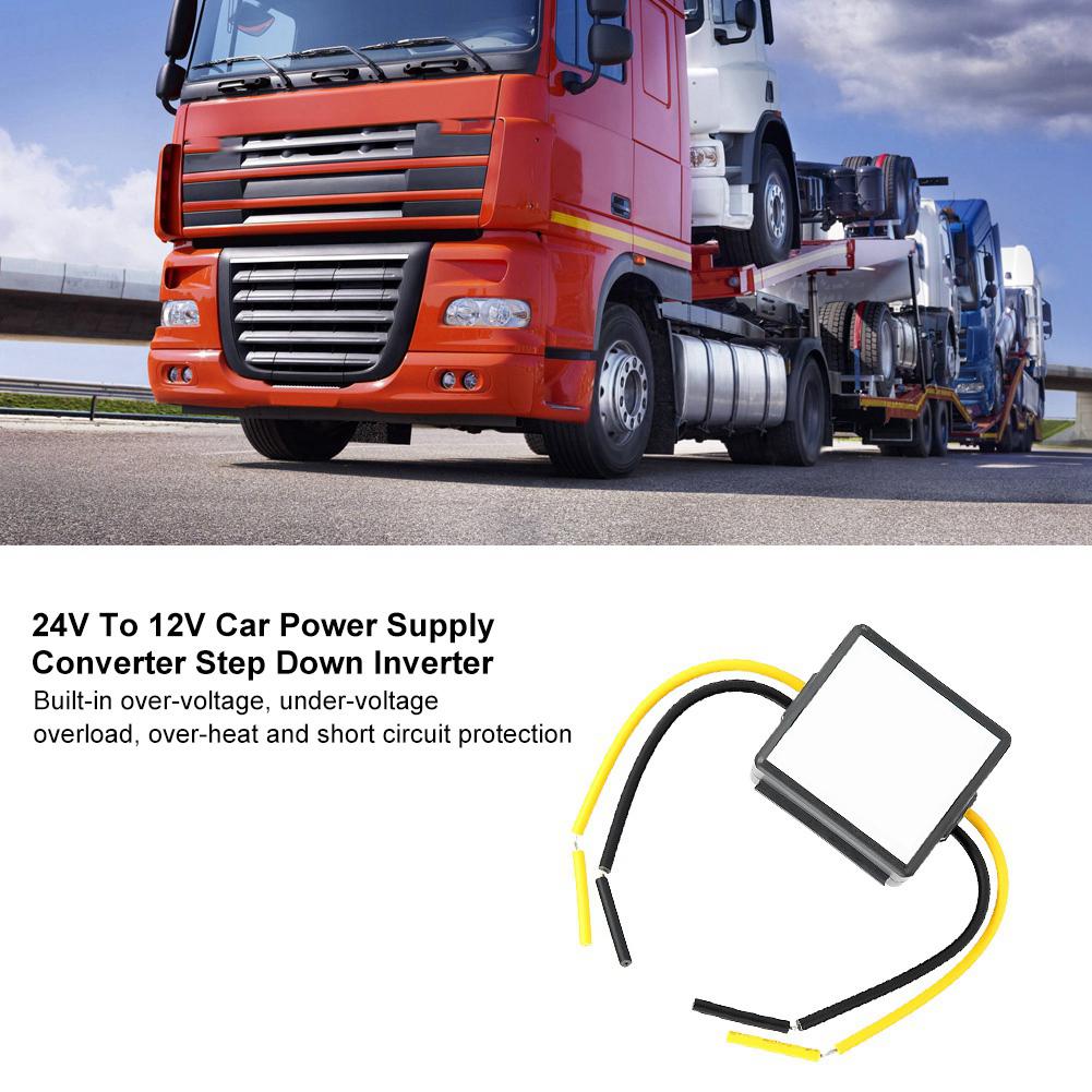 24V do 12V Konwerter zasilacza samochodowego Reduktor napięcia falownika obniżającego napięcie pojazdu 3A