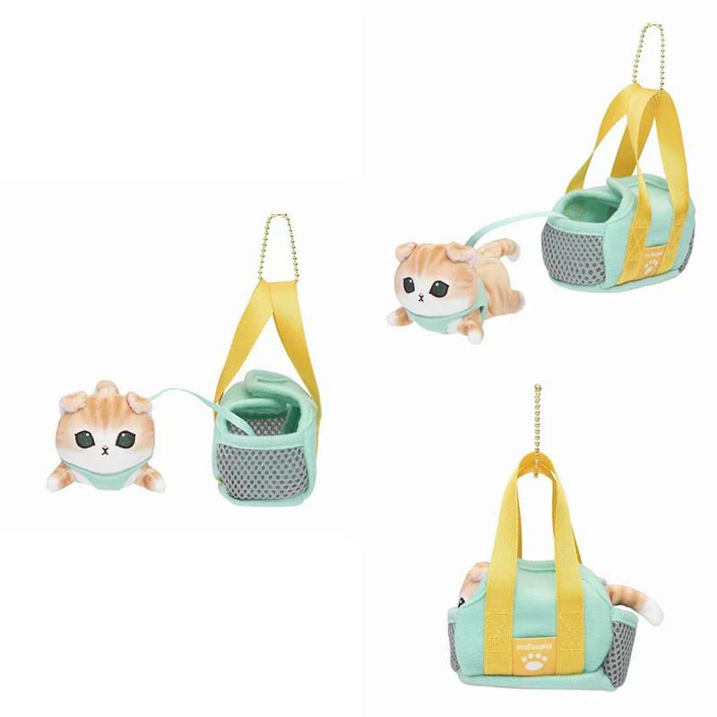 Cute Japanese Style Plush Shark Cat Keychain Adorable Cartoon Cat Doll Accessory