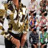 Women's Fashion Casual Long Sleeve POLO Neck Blouses & Shirts