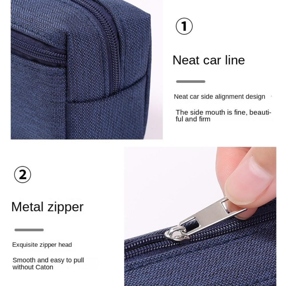 Canvas Pencil Bags Solid Color Stationery Pouch Modern Pen Storage Bag  for Student Kids