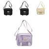 Student Large Capacity Messenger Bag With Zipper Closure For Casual Outings