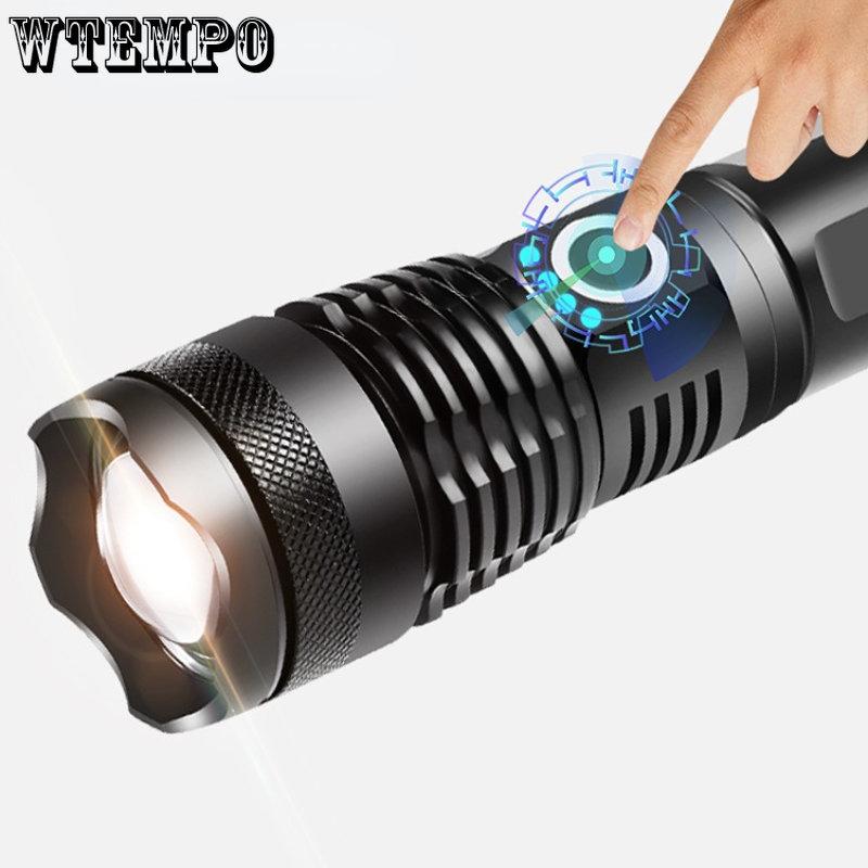P50 Strong Light Flashlight LED Distant Light Multi-functional Telescopic Outdoor USB Rechargeable Lighting Flashlight