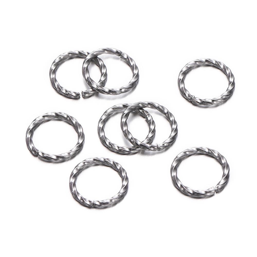 DIY Jewelry Accessories: Embossed Jump Ring & Single Connecting Ring Set for Crafting