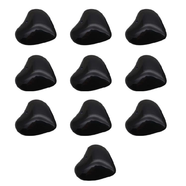 10Pcs Heart Glass Rock Charm Bracelet Necklace Pendant DIY Jewelry Making Craft