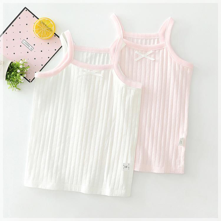 2 Stück Mädchen Achselhemd 2 bis 12 Jahre Weiß Mädchen Basic Tank Sporttops Multipack Mädchen Unterwäsche Sets