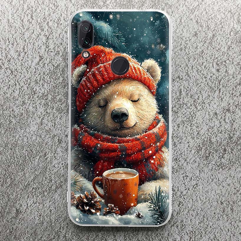 Animal Brown Cute Bear Case for Xiaomi Redmi 14C 13C 12C 13 12 Phone Shell 10C 10A 10 9A 9C 9T 9 8A 8 7A 7 6A 6 Pro 12 12C 10 10