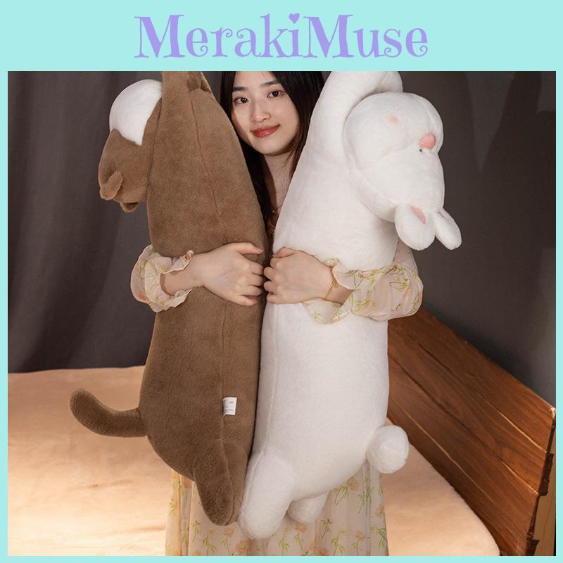 Soft Plush Long Animal Hugging Pillow Perfect For Bedtime Snuggles And Playtime