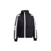 Gestreifte Colorblock Kapuzenjacke Damenjacken Schwarz GP0634