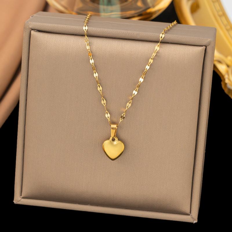 European and American Fashion Heart Pendant Necklace, Bracelet Earrings, Women's Personalized Trendy Zircon Accessories