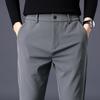Men's Spring and Fall Slim Business Casual Pants Elastic Waist Straight Suit Pants