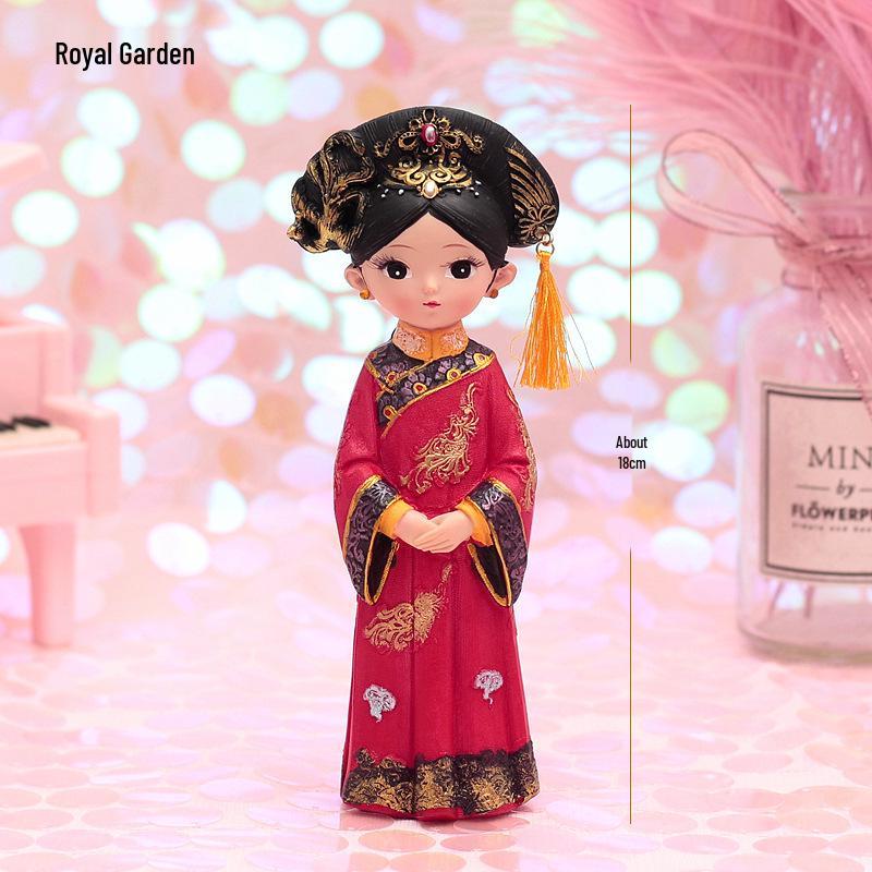 Boneca Princesa Estilo Antigo Xianci de Resina: Ornamento de Mesa Elegante e Presente para Menina