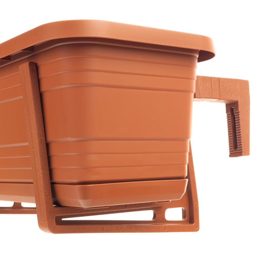 KADAX Balcony Box Flower Pot Planter Handles Saucer Balcony Railing