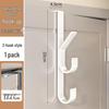 Stainless Steel Over-Door Clothes and Hat Hook Rack, No Drill Needed
