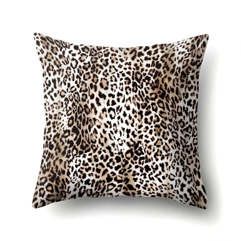 Motif Léopard Nordique Moderne Abstrait Taie d'Oreiller en Polyester Décoration de Voiture Maison Imprimée Taie d'Oreiller Repose-Lombaire