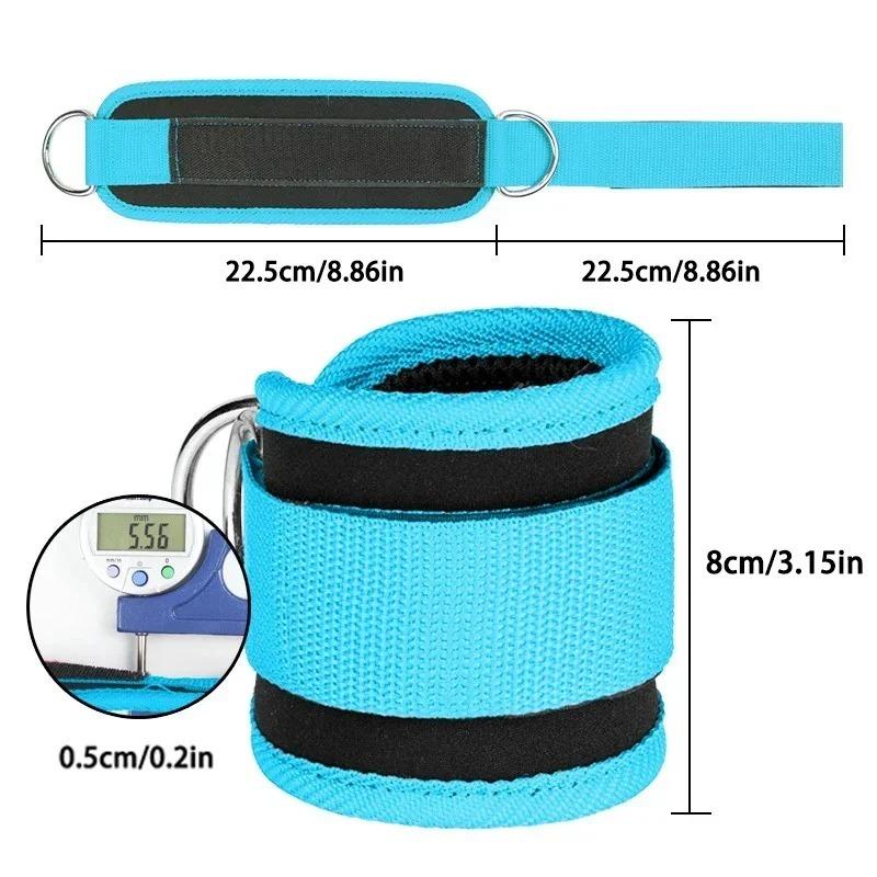New Fitness Ankle Straps - Heavy-Duty Nylon Leg Cuffs for Cable Machine Kickbacks, Hip Thrusts & Lower Body Workout, Adjustable