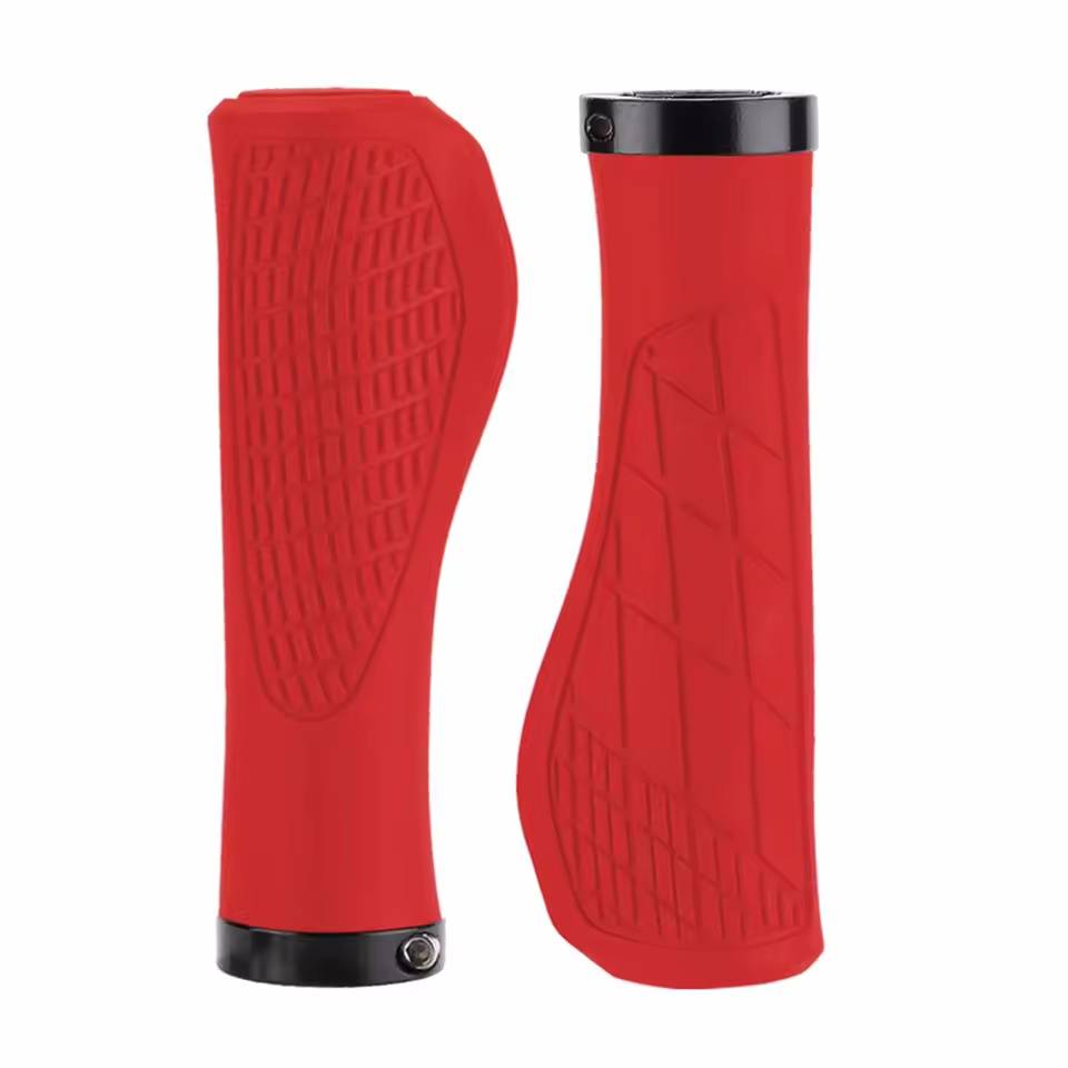 1Pair MTB Bicycle Grips Shockproof Bike Handlebar Cover Anti-Slip Lockable Grips Ergonomic Cycling Rubber Ball Handle Grips