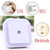 1/2PCS Veilleuse sans fil LED à détecteur de mouvement Lampe de nuit Chambre d'enfant Table de chevet Éclairage de placard Lampes à prise UE/US