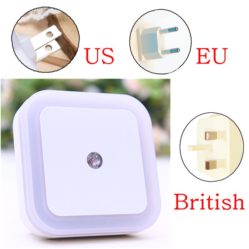 1/2PCS Veilleuse sans fil LED à détecteur de mouvement Lampe de nuit Chambre d'enfant Table de chevet Éclairage de placard Lampes à prise UE/US