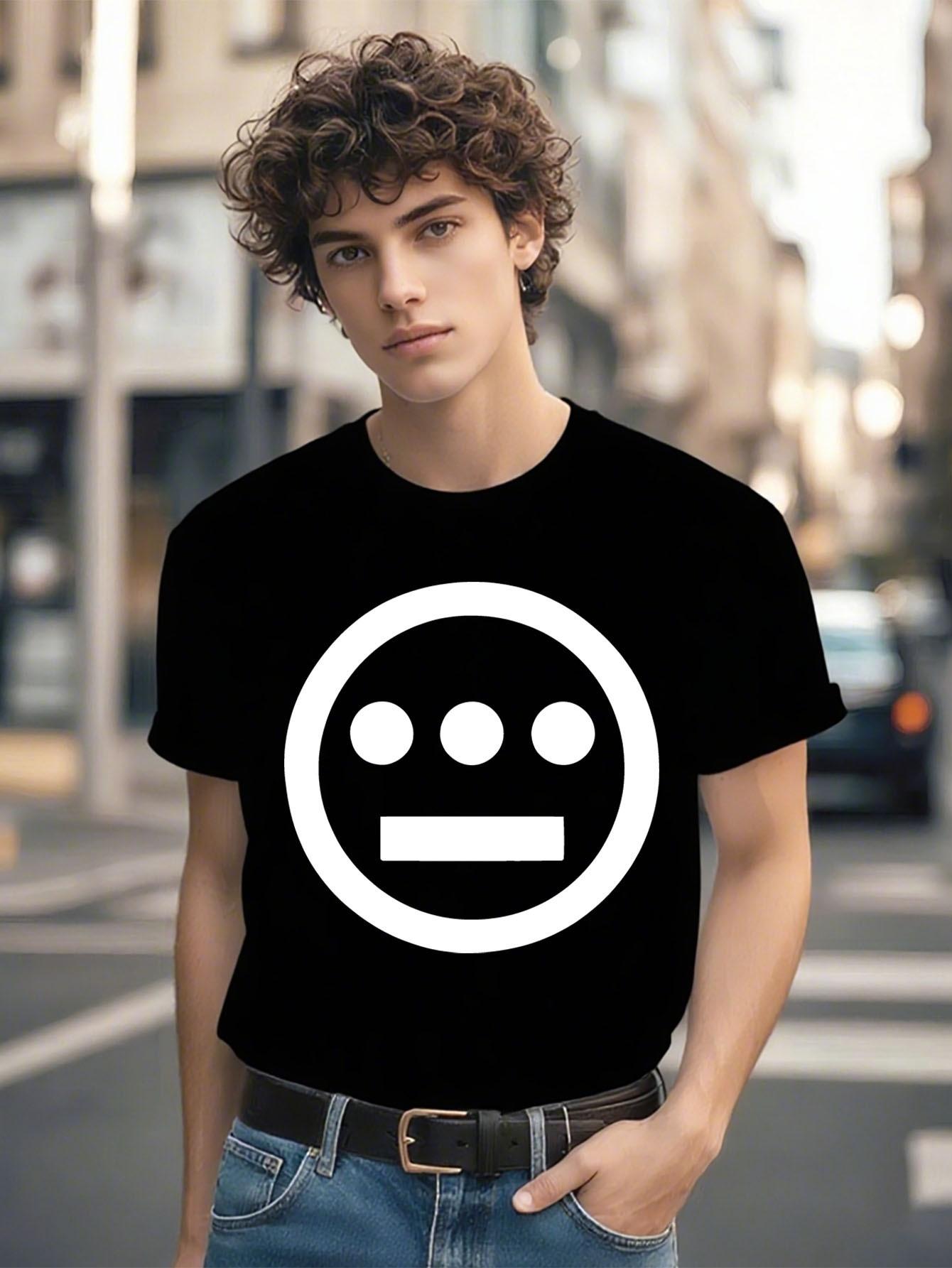 Heavyweight Cotton Hip Hop Tshirt - Black Crewneck Tee wi... XL
