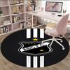 1 pezzo Squadra di Calcio (43) Tappeto Rotondo Stampato Tappeto Rotondo per Sedia Adatto per Camera da Letto Soggiorno Tappeto Decorativo per la Casa
