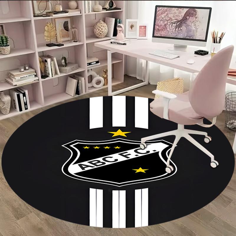 1 pezzo Squadra di Calcio (43) Tappeto Rotondo Stampato Tappeto Rotondo per Sedia Adatto per Camera da Letto Soggiorno Tappeto Decorativo per la Casa