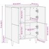 Sideboard with Shelf Black 60 x 33 x 75 cm Solid Mango Wood