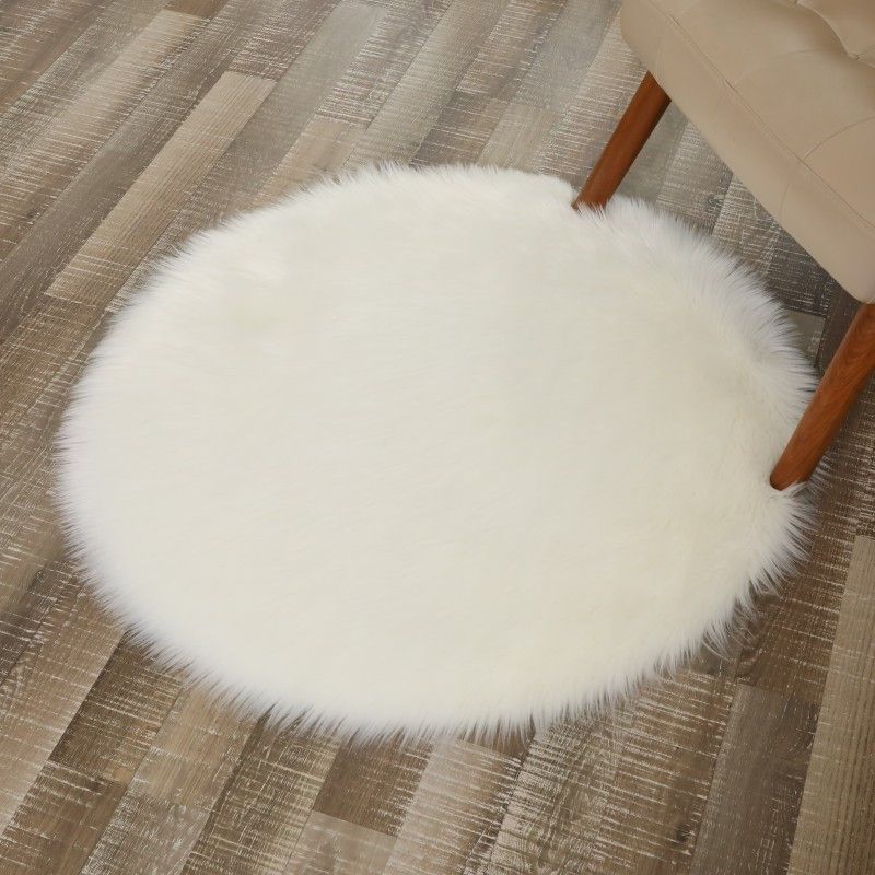 406090cm Tree Christmas Skirt Round Fluffy Faux Fur Xmas Floor Mat Cover Decor