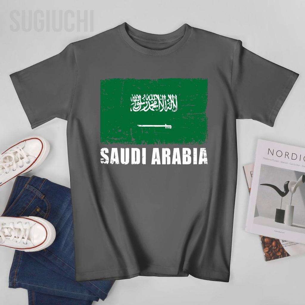 Unisex Short TShirt Vintage Saudi Arabia Flag For Saudi Arabian Gift Tshirt Tees Oneck T Shirts WoUnisex Boys 100 Cotton Unisex
