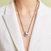 Autumn/Winter Silver Water Drop Pendant: Elegant Korean/Japanese Design Sweater Chain