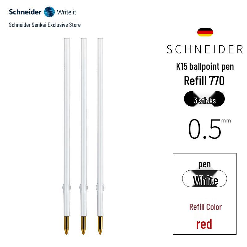 Schneider Wysokiej Jakości Długopis Kulkowy Wciskany - Gładki Niemiecki Import do Użytku Biurowego i do Podpisu