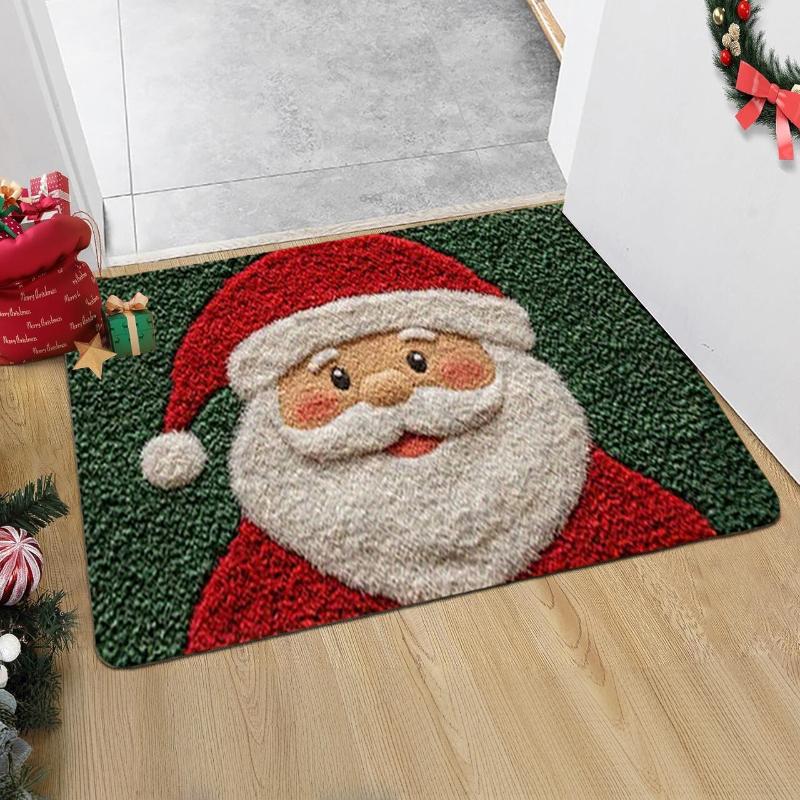 Christmas Door Mat Red Santa Claus Outdoor and Indoor Gingerbread Man Carpet  New Year 2026 Merry Christmas Home Decor Foot Mat