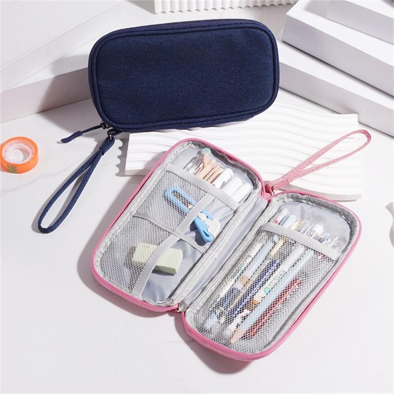 Pencil Bag Big Capacity Pen Case Handheld Pen Bag Pouches Pencil Holder Aesthetic Stationery Bag School Office Supplies