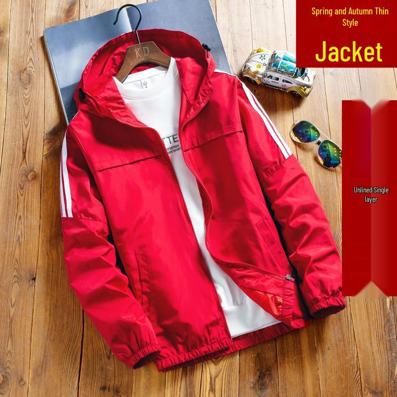 Unisex Windproof Waterproof Lightweight Travel Jacket - Plus Size, Loose Fit for Spring and Autumn