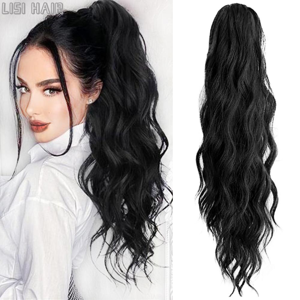MERISIHAIR Synthetic Ponytail Extension Claw Curly Wavy Clip In Hairpiece Ponytail Hair Extensions Long Pony Tail For Women