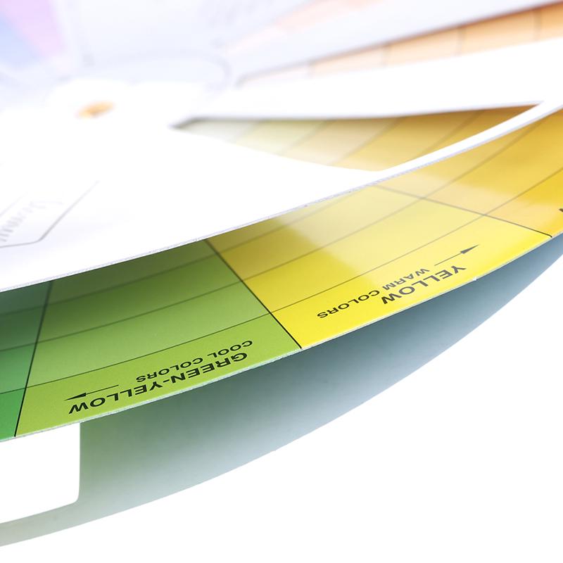 Paper Card Color Mixing Wheel Ink Round Central Circle Rotates Tattoo Nail
