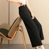 Mid-Aged Women's Summer High-Waist Wide-Leg Pants